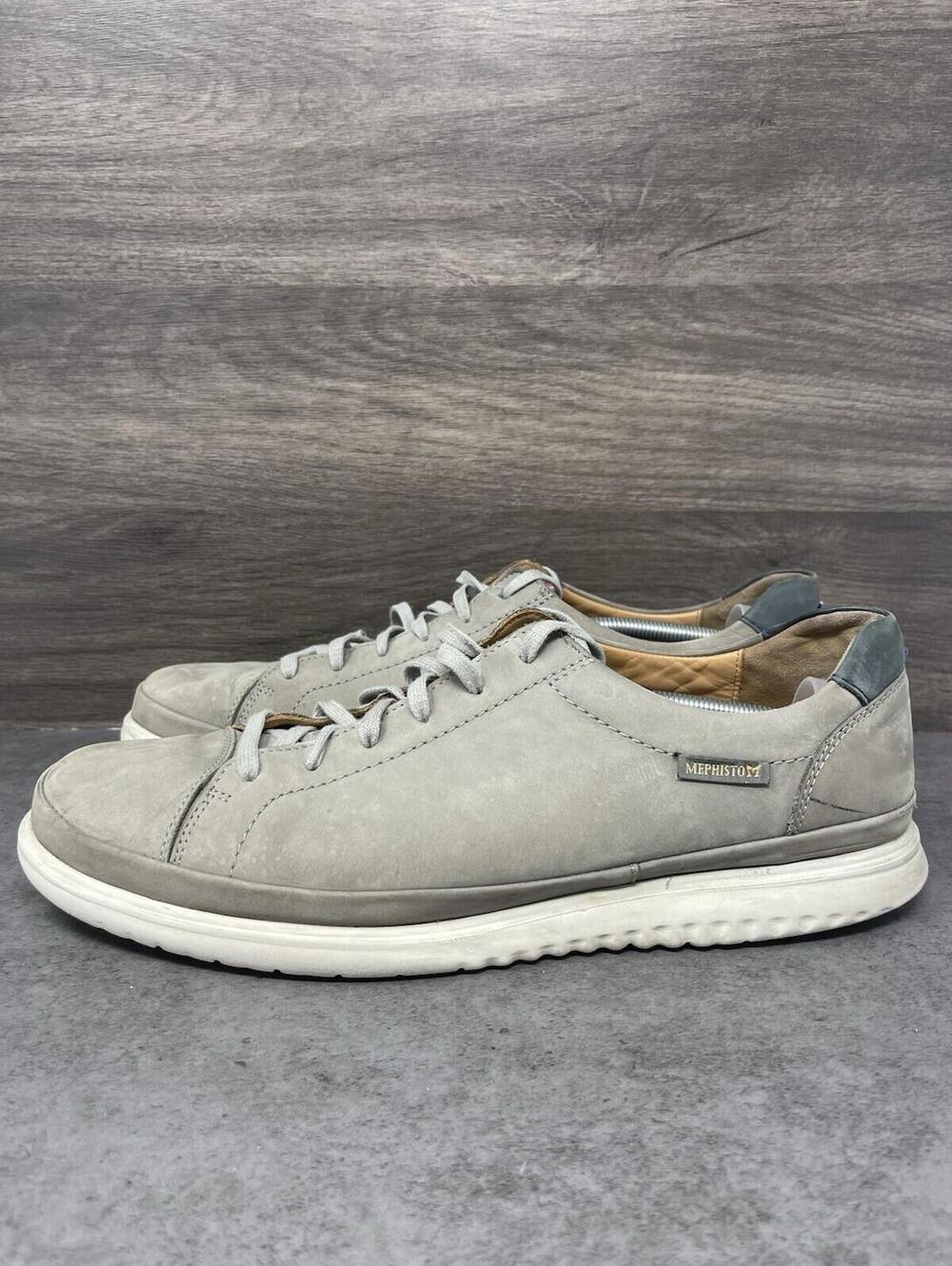 Mephisto Thomas Sneakers Mens Size 13 Grey Suede Leather Low Top Casual
